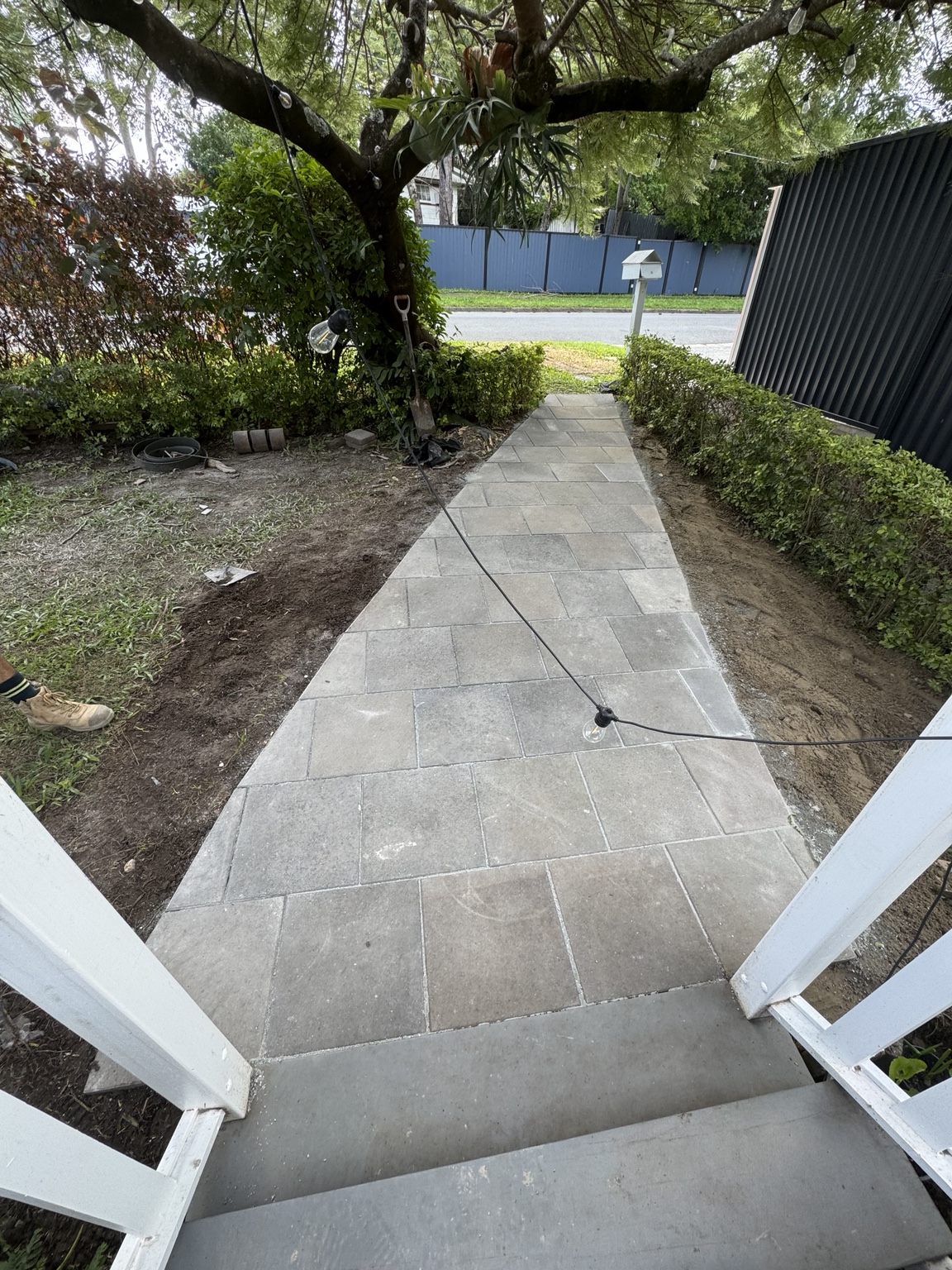 Completed outdoor property improvement